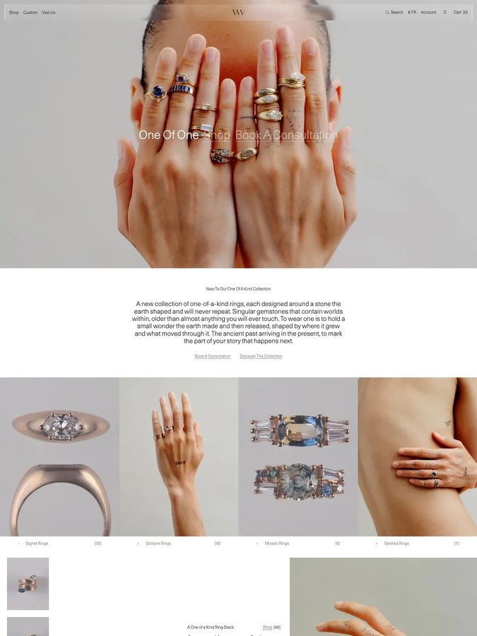 WWAKE jewelry website design