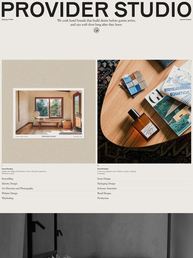 Provider Studio website design