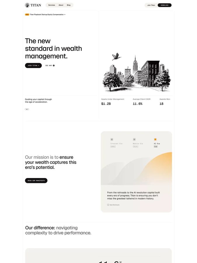 Titan wealth website design