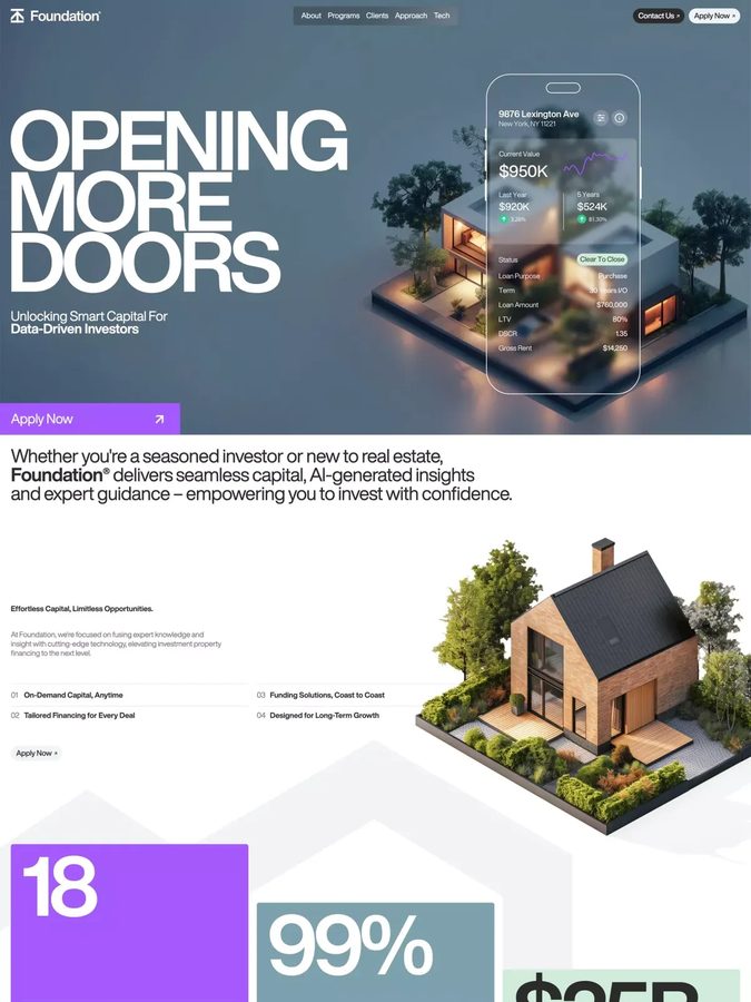 Foundation real estate website design
